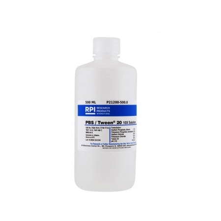 Rpi PBS/Tween 20 10X Solution, 500 ml P21200-500.0
